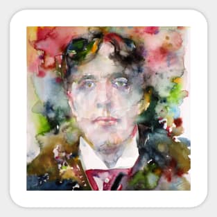 OSCAR WILDE watercolor portrait .11 Sticker